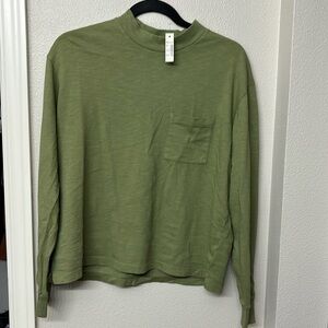 Madewell long sleeve cotton mock neck size small